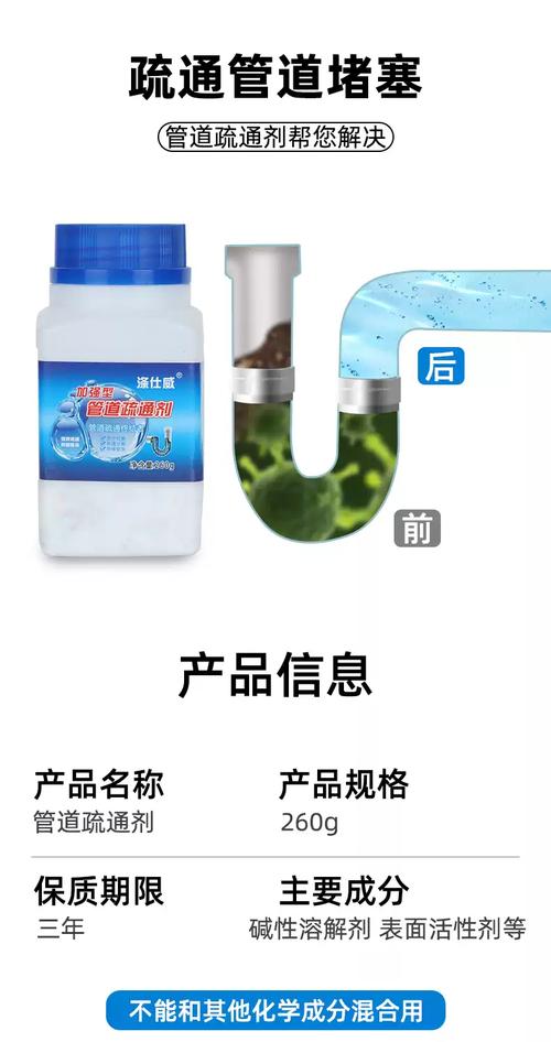 強(qiáng)力疏通管道劑 廚房下水道油污克星，一倒即通